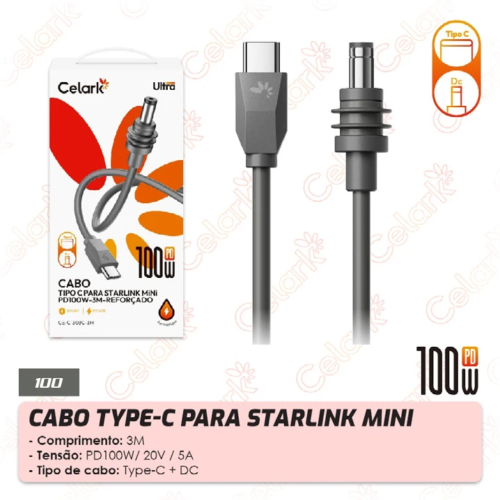 Cabo Type-C para Starlink Mini