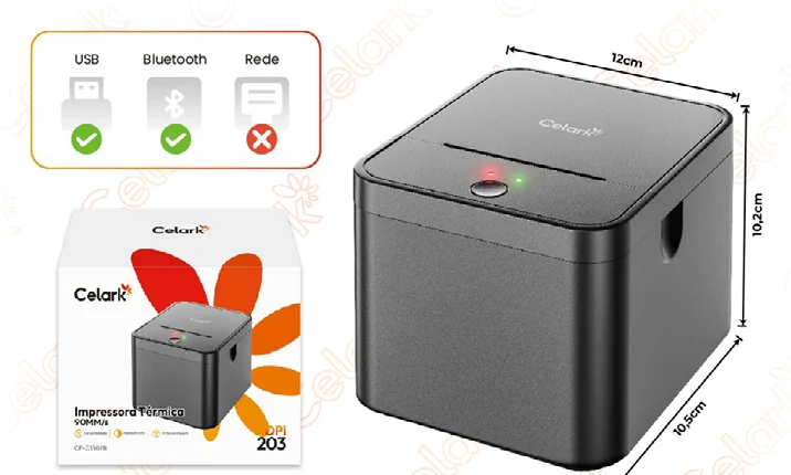 Impressora Térmica 203 DPI · 90mm/s