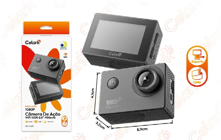 Action Cam 1080p Wi-Fi 2.0"